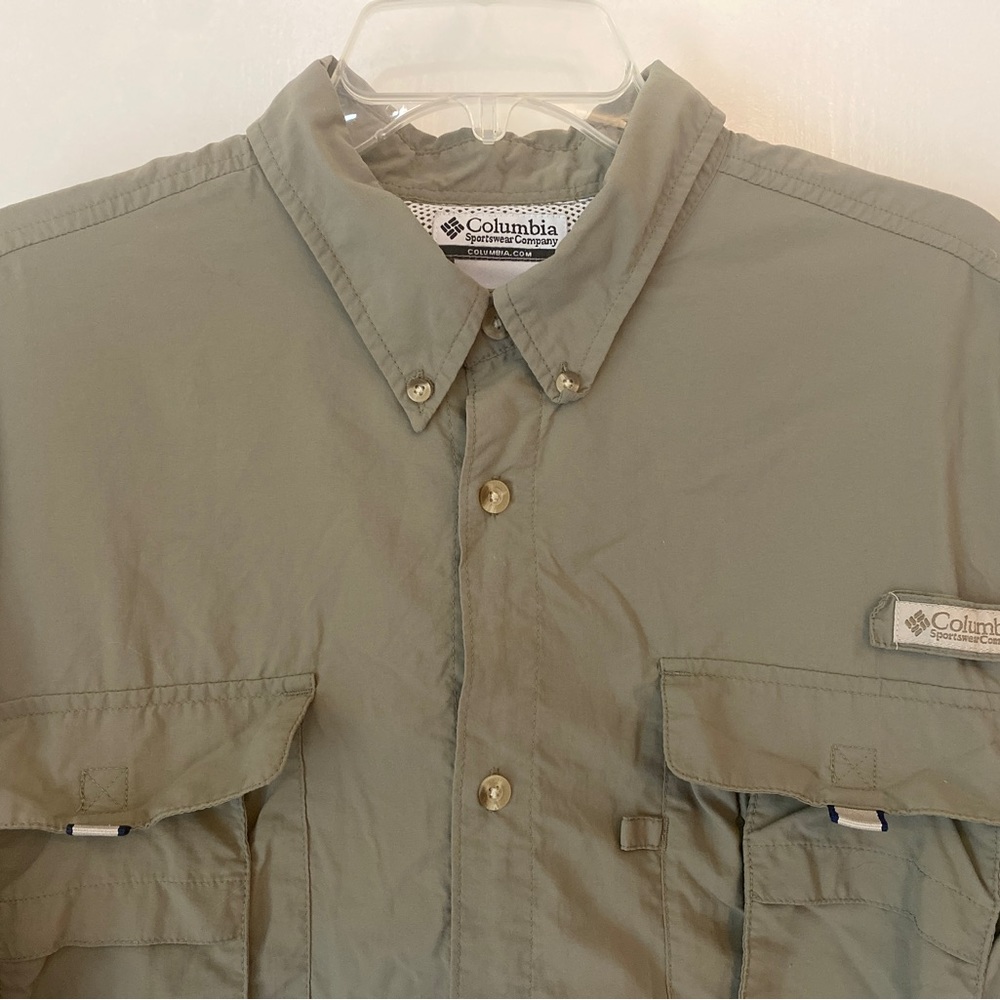 Columbia XLT Fishing Shirt Omni Shade protection  Olive Green